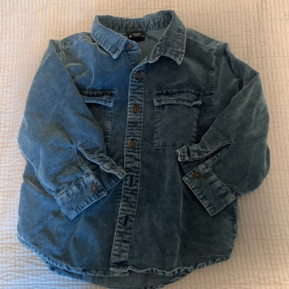 Art Class blue corduroy button down - Picture 2 of 10
